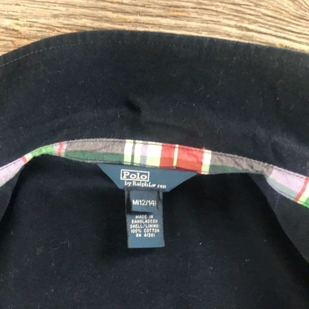 Polo by RL Boy’s Canvas Jacket Navy Sz 12/14